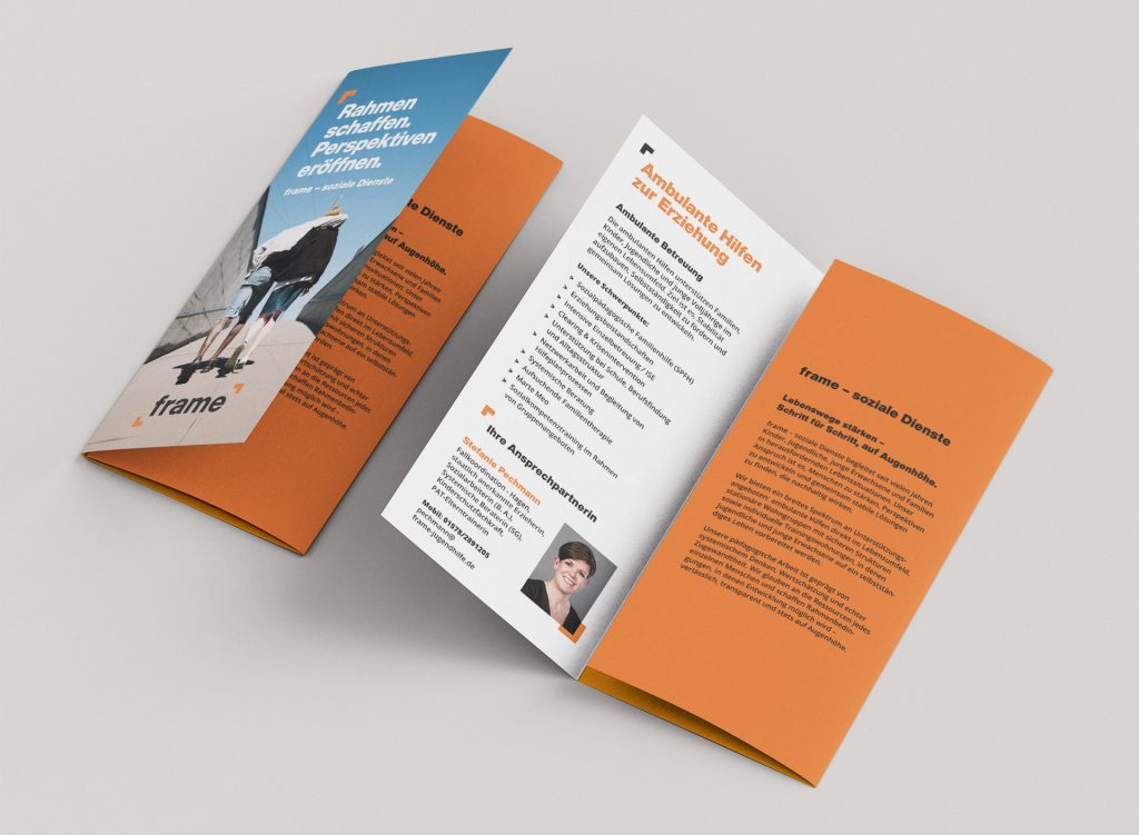 Frame Soziale Dienste Flyer
